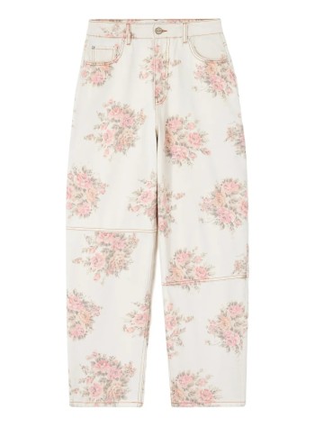 ganni pant  womanprint denim stary - j1886 135
