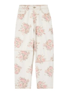 ganni pant  womanprint denim stary - j1886 135