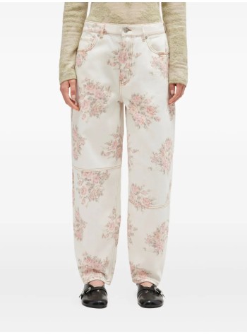 ganni pant  womanprint denim stary - j1886 135 2
