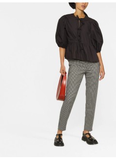 ganni blusa mujer cotton poplin peplum blouse - f7364 099