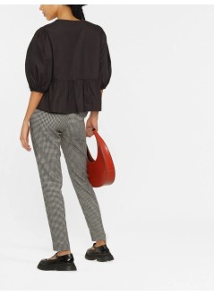 ganni blusa mujer cotton poplin peplum blouse - f7364 099