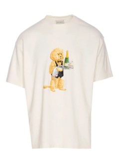 drôle de monsieur t-shirt manle t-shirt poodle - its271co002ow off white
