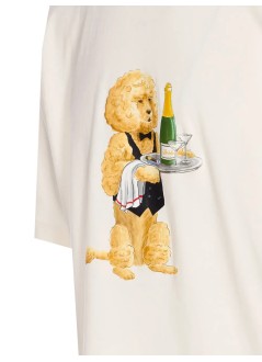 drôle de monsieur t-shirt manle t-shirt poodle - its271co002ow off white