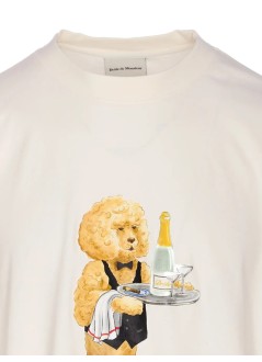 drôle de monsieur t-shirt manle t-shirt poodle - its271co002ow off white