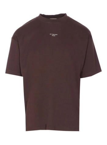 drôle de monsieur camiseta hombre le t-shirt slogan classique - its202co002dbn dark brown