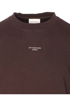 drôle de monsieur camiseta hombre le t-shirt slogan classique - its202co002dbn dark brown