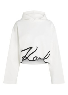 karl lagerfeld sudadera mujer karl signature hem hoodie - a4w20039 b09