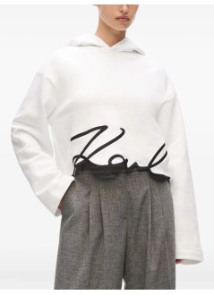 karl lagerfeld sudadera mujer karl signature hem hoodie - a4w20039 b09