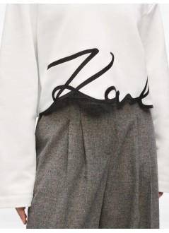 karl lagerfeld sudadera mujer karl signature hem hoodie - a4w20039 b09