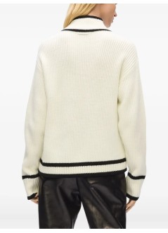 karl lagerfeld knitwear womansoutache autograph knit - a4w18051 100