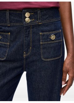 karl lagerfeld pantalon mujer retro straight denim pants - a4w10093 d24
