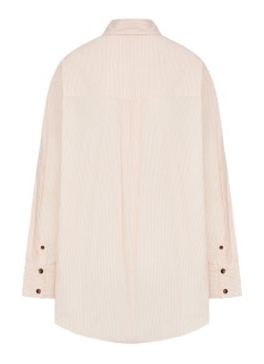 ganni camiseria mujer stripe cotton oversized shirt - w0898 973