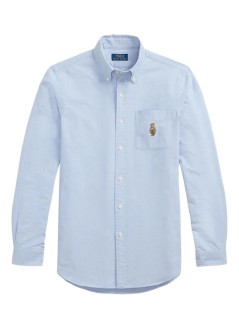 polo ralph lauren camiseria hombre cubdbrpks-long sleeve-sport shirt - 710p00577001 6885 bsr blue heritage bear
