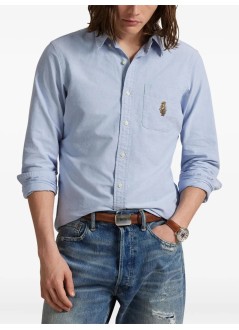 polo ralph lauren camiseria hombre cubdbrpks-long sleeve-sport shirt - 710p00577001 6885 bsr blue heritage bear