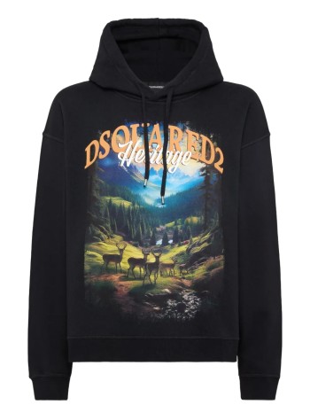 dsquared sweater manrelax fit hoodie - s74gu0899s25516 900