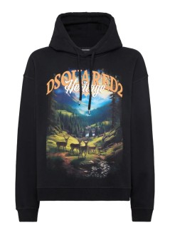 dsquared sweater manrelax fit hoodie - s74gu0899s25516 900