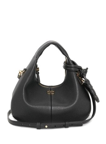 ganni crossbody womanhobo mini grained - a6976 099