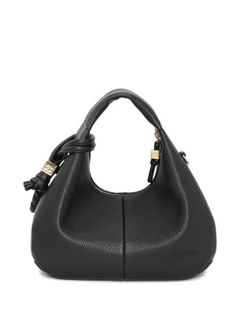 ganni crossbody womanhobo mini grained - a6976 099 2