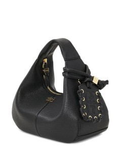 ganni crossbody womanhobo mini grained - a6976 099