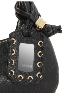 ganni crossbody womanhobo mini grained - a6976 099