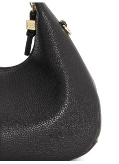 ganni crossbody womanhobo mini grained - a6976 099