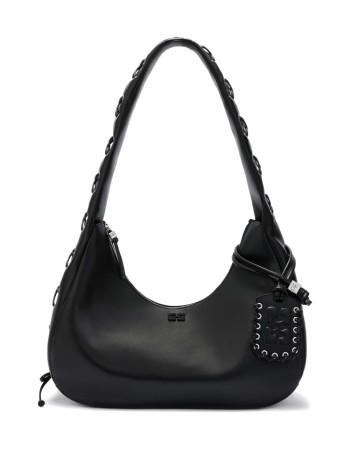 ganni handbag mujer hobo medium laces - a7295 099