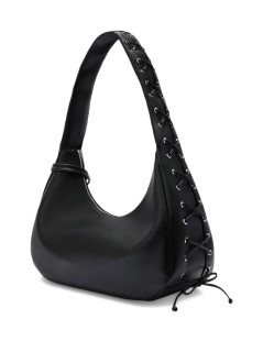 ganni handbag mujer hobo medium laces - a7295 099