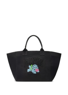 ganni handbag mujer shopper xxl pocket dog print - a7083 252