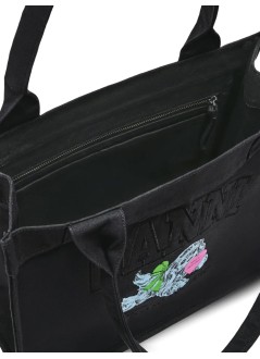 ganni handbag mujer large easy shopper pocket dog print - a7158 252