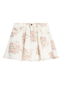 ganni falda mujer print denim mini skirt - j1894 135