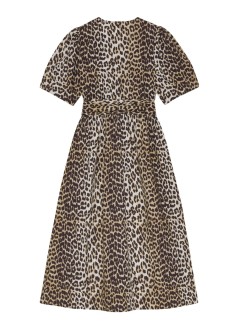 ganni dress womanprinted cotton tie strap midi dress - w0373 943