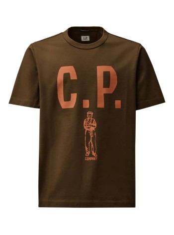 c.p.company t-shirt mant-shirts short sleeve in mercerized jersey 30/2 twisted - 19cmts112a110301w 683