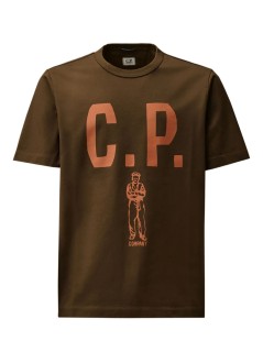 c.p.company camiseta hombre t-shirts short sleeve in mercerized jersey 30/2 twisted - 19cmts112a110301w 683