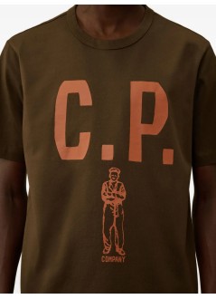 c.p.company camiseta hombre t-shirts short sleeve in mercerized jersey 30/2 twisted - 19cmts112a110301w 683