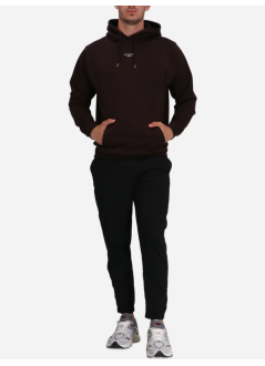 drôle de monsieur sweater manle hoodie slogan classique - iho161co127dbn dark brown