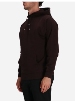 drôle de monsieur sweater manle hoodie slogan classique - iho161co127dbn dark brown