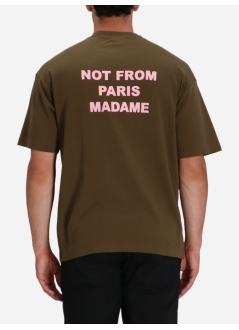 drôle de monsieur camiseta hombre le t-shirt slogan - its203co002kk kaki