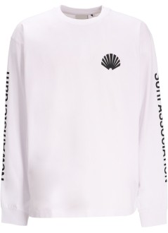 new amsterdam t-shirt manlogo longsleeve - 2501186001 white black