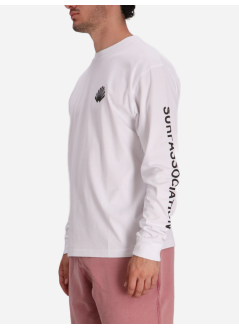 new amsterdam t-shirt manlogo longsleeve - 2501186001 white black