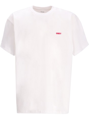 obey t-shirt manobey art studio flowers - 165264234 wht