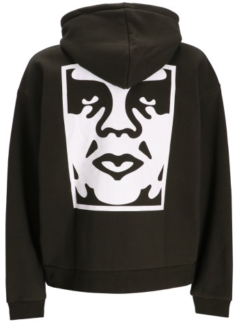 obey sudadera hombre bold icon extra heavy hood - 112470244 blk 2