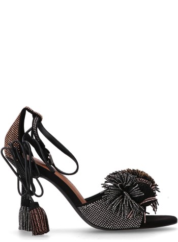 kurt geiger sandalia mujer pom pom ankle tie sandal - 4366105209 05