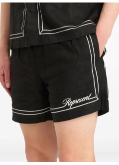 represent pantalon corto hombre border short - mlm100299 jet black
