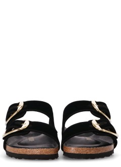birkenstock sandalia mujer arizona bb exq tex velvet - 1030056 black