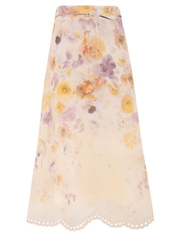 zimmermann falda mujer memento embroidered midi skirt - 5460sf252 psfl
