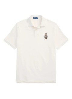 polo ralph lauren polo mansskccmslm1-short sleeve-polo shirt - 710p00082001 fa25 deckwash white hrtg bear
