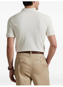 polo ralph lauren polo mansskccmslm1-short sleeve-polo shirt - 710p00082001 fa25 deckwash white hrtg bear