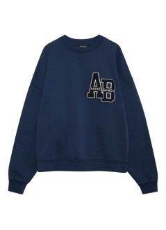 anine bing sweater womanmiles oversized sweatshirt letterman - a0811727bel26 dark blue
