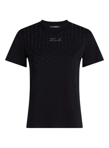 karl lagerfeld top mujer rhinestone rain t shirt - a4w17050 999
