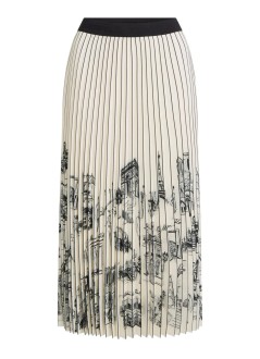 karl lagerfeld skirt womanparis sketch pleated skirt - a4w12024 461